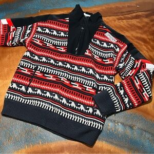 Spyder Mens Jacket Pullover Lined Zip Knit Sweater Legacy Gtx Infinium small